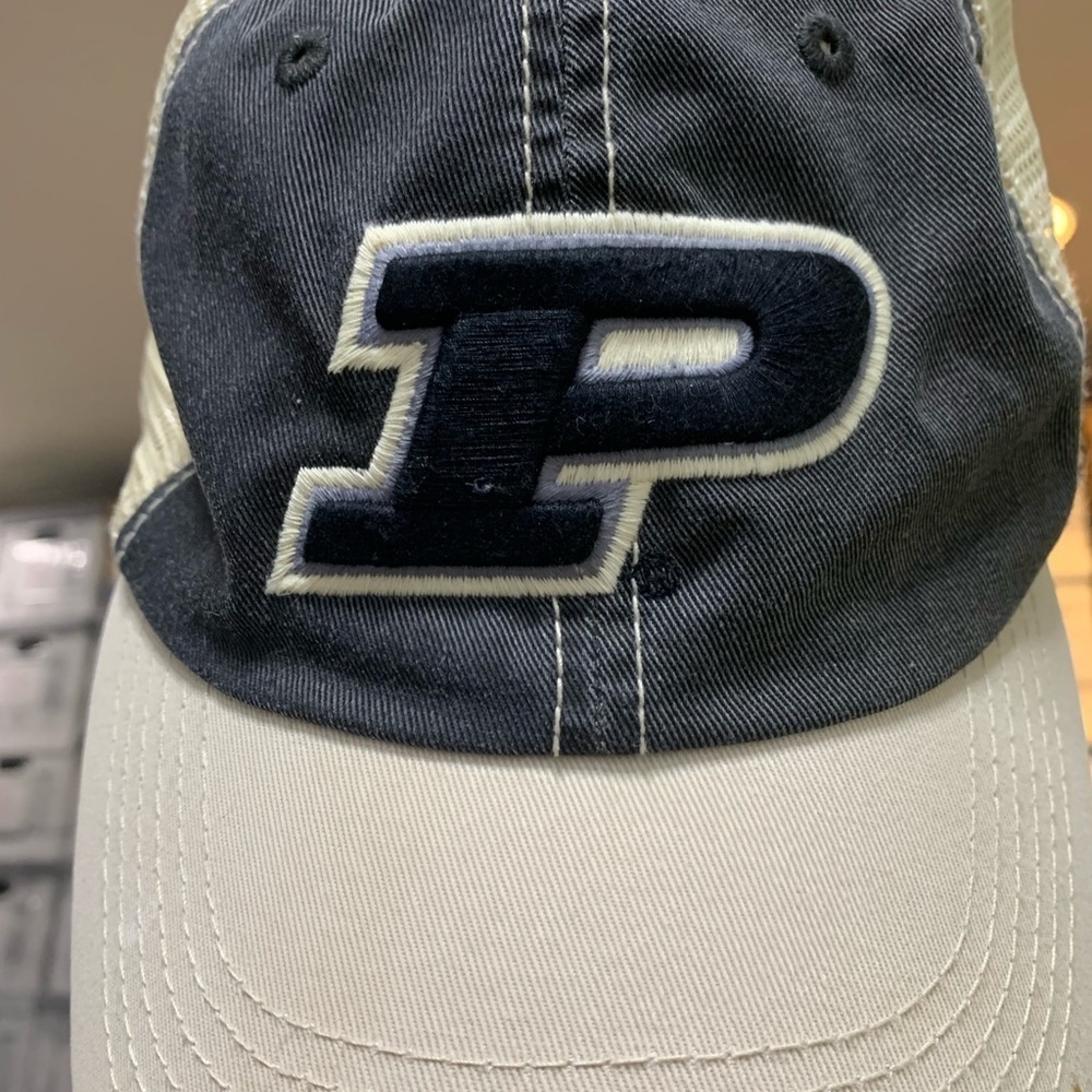 Purdue Boilermaker Hat Rare Top of the World Beige Mesh Cap
